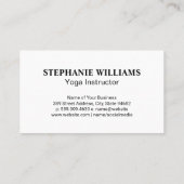 Carte De Visite Pose de Yoga assise | Lotus (Dos)