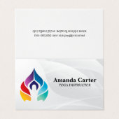 Carte De Visite Pose de yoga | Couleurs (Extérieur déplié)