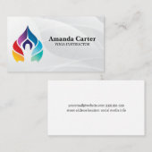 Carte De Visite Pose de yoga | Couleurs (Devant / Derrière)