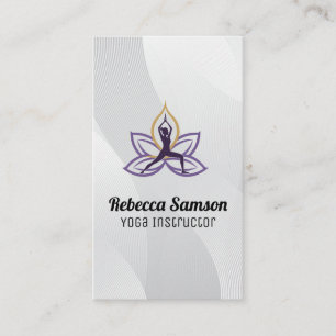 Carte De Visite Pose de yoga Fleur Lotus