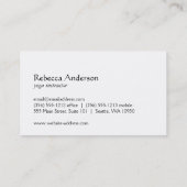 Carte De Visite Pose de yoga (gris) (Dos)