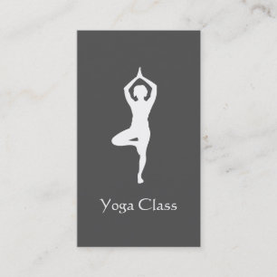 Carte De Visite Pose de yoga (gris)