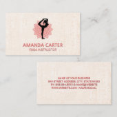 Carte De Visite Pose de yoga | Logo du Motif Mandala (Devant / Derrière)