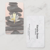 Carte De Visite Pose de yoga | Lotus | Pierres empilées (Devant / Derrière)