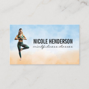 Carte De Visite Pose de yoga   Méditation   Santé