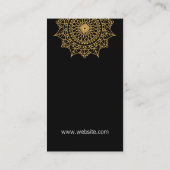 Carte De Visite Pose de yoga | Motif Mandala (Dos)