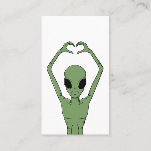 Carte De Visite Pose du cœur extraterrestre (Devant)