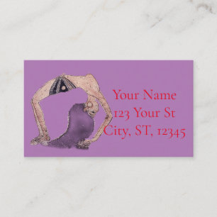 Carte De Visite Pose vintage de Yoga Backbend Thunder_Cove