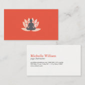 Carte De Visite Poser Lotus Fleur Marbré (Devant / Derrière)