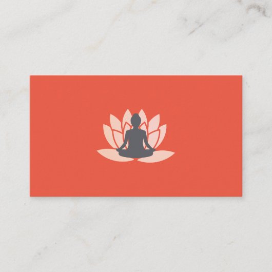 Carte De Visite Poser Lotus Fleur Marbré (Devant)