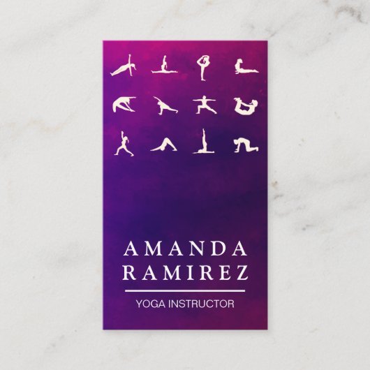 Carte De Visite Poses de yoga (Devant)