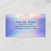 Carte De Visite Poses de yoga | Arrière - plan Pastel Iridescente (Dos)