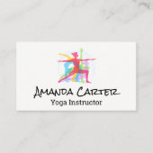 Carte De Visite Poses de yoga en couches (Devant)