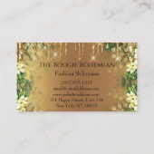 Carte De Visite Posh Bougie Glittery Bohemian Blue Florals Drift2 (Dos)