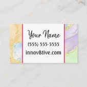 Carte de visite Posh en or argenté8tive (Dos)