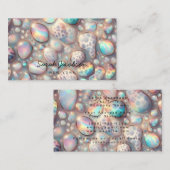 Carte De Visite Posh Luxury Opal Iridescent Style (Devant / Derrière)
