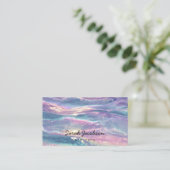 Carte De Visite Posh Luxury Opal Iridescent Style (Debout devant)