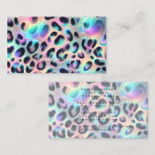 Carte De Visite Posh Luxury Opal Iridescent Style (Devant / Derrière)