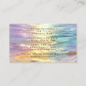 Carte De Visite Posh Luxury Opal Iridescent Style (Dos)