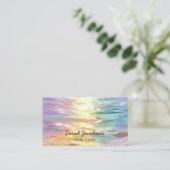 Carte De Visite Posh Luxury Opal Iridescent Style (Debout devant)