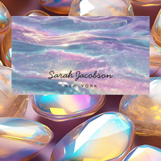 Carte De Visite Posh Luxury Opal Iridescent Style