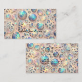 Carte De Visite Posh Luxury Opal Iridescent Style (Devant / Derrière)