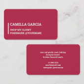 Carte De Visite Poshmark (Devant / Derrière)