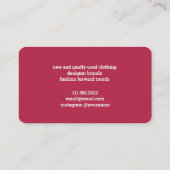 Carte De Visite Poshmark (Dos)