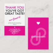 Carte De Visite Poshmark Merci (Devant / Derrière)