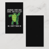 Carte De Visite Position de défense du Jiu jitsu BJJ Turtle (Devant / Derrière)