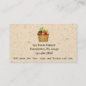 Carte De Visite Poste de ferme (Dos)