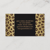 Carte de visite Poster de animal (Dos)