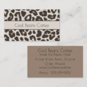 Carte de visite Poster de animal contemporain (Devant / Derrière)