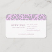 Carte De Visite Poster de animal de chatte Leopard violet Rockabil (Dos)