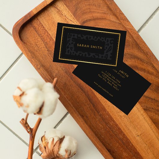 Carte De Visite Poster de animal foncé classique professionnel