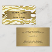 Carte De Visite Poster de animal Golden (Devant / Derrière)