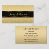 Carte De Visite Poster de animal Jaguar noir et or de luxe (Devant / Derrière)