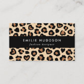 Carte De Visite Poster de animal, Léopard Brown, Spots de guépard, (Devant)