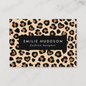 Carte De Visite Poster de animal, Léopard Brown, Spots de guépard, (Devant)