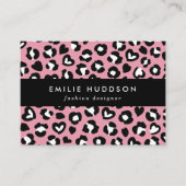 Carte De Visite Poster de animal, Léopard Rose, Zones De Cheetah, (Devant)