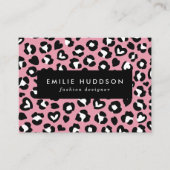 Carte De Visite Poster de animal, Léopard Rose, Zones De Cheetah,  (Devant)