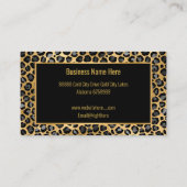 CARTE DE VISITE POSTER DE ANIMAL LUXE OR NOIR (Dos)