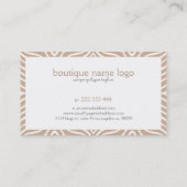 Carte De Visite Poster de animal moderne Tan & White Zebra (Dos)