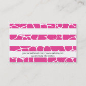 Carte De Visite Poster de animal (rose chaud) | Tracées (Dos)