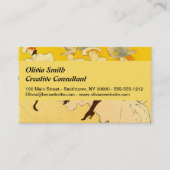 Carte De Visite Poster de la fille dansante Jaune Toulouse Lautrec (Devant)