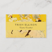 Carte De Visite Poster de la fille dansante Jaune Toulouse Lautrec (Devant)