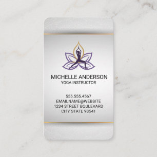 Carte De Visite Posture de guerrier de yoga   Santé Fitness