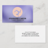Carte De Visite Posture de yoga | Forme Santé | Pleine conscience (Devant / Derrière)