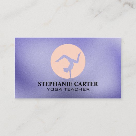 Carte De Visite Posture de yoga | Forme Santé | Pleine conscience (Devant)