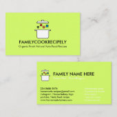 Carte De Visite Pot alimentaire géométrique cuisine (Devant / Derrière)